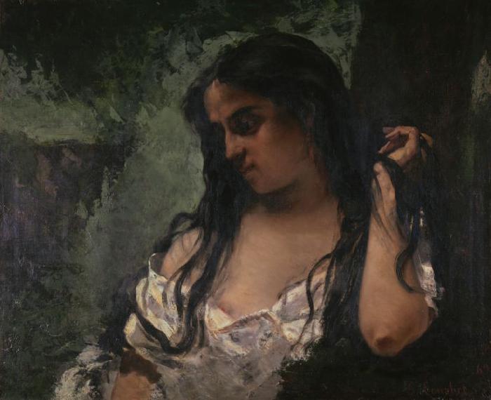 Gustave Courbet Gypsy in Reflection Sweden oil painting art